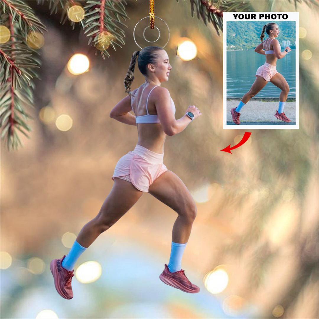 Active Energy - Personalized Photo Mica Ornament - Gift For Marathon Lovers, Family Members