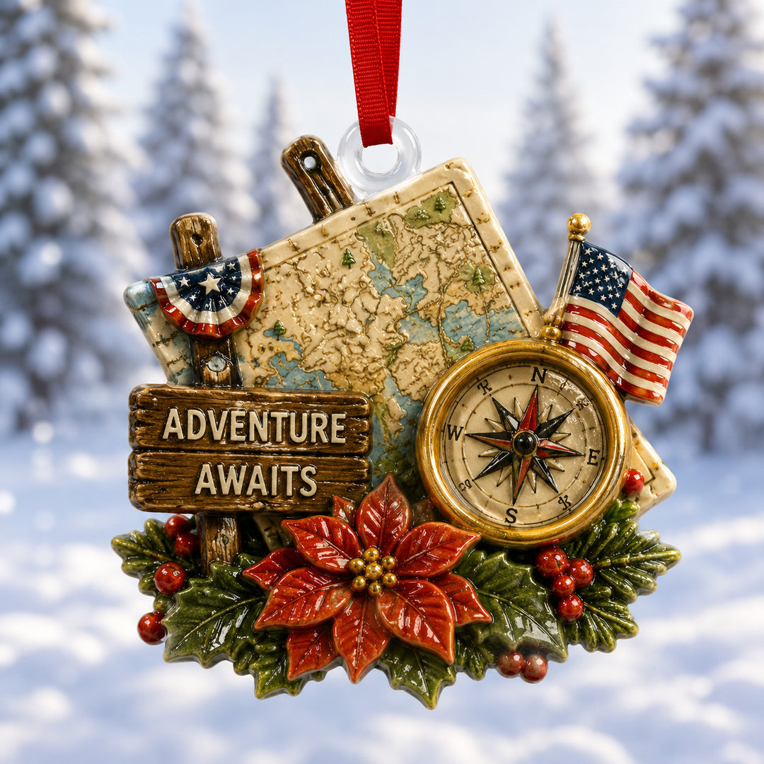 Adventure Awaits Mica Ornament NCU0HT082