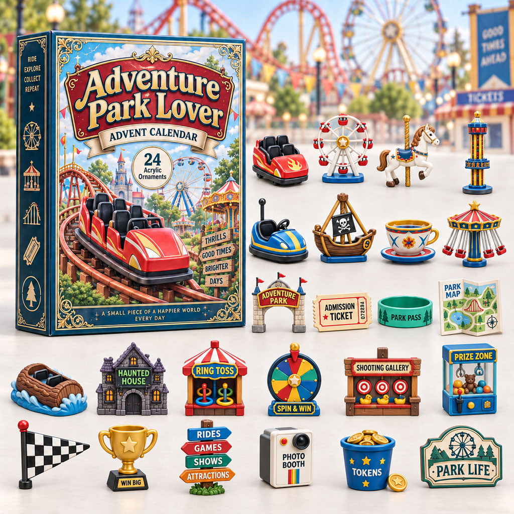 CHRISTMAS KICKOFF 40% OFF - Adventure Park Lover Advent Calendar 2026 - 24-Day Festive Countdown, Acrylic Charms Blind Box - Gift For Outdoor Hobby Lovers AC0HA246