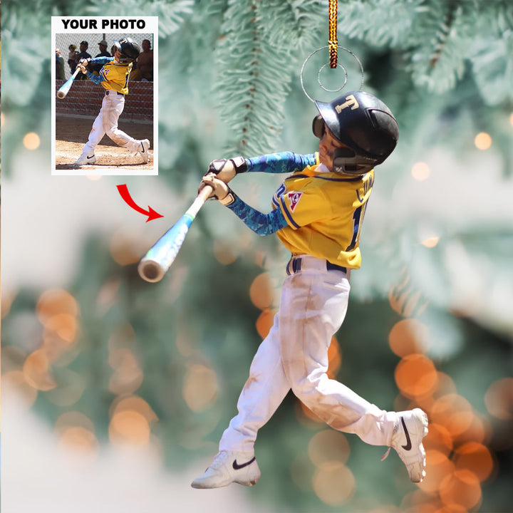 All-Star Cheer - Personalized Photo Mica Ornament - Gift For Baseball Lovers, Family Members, Friends