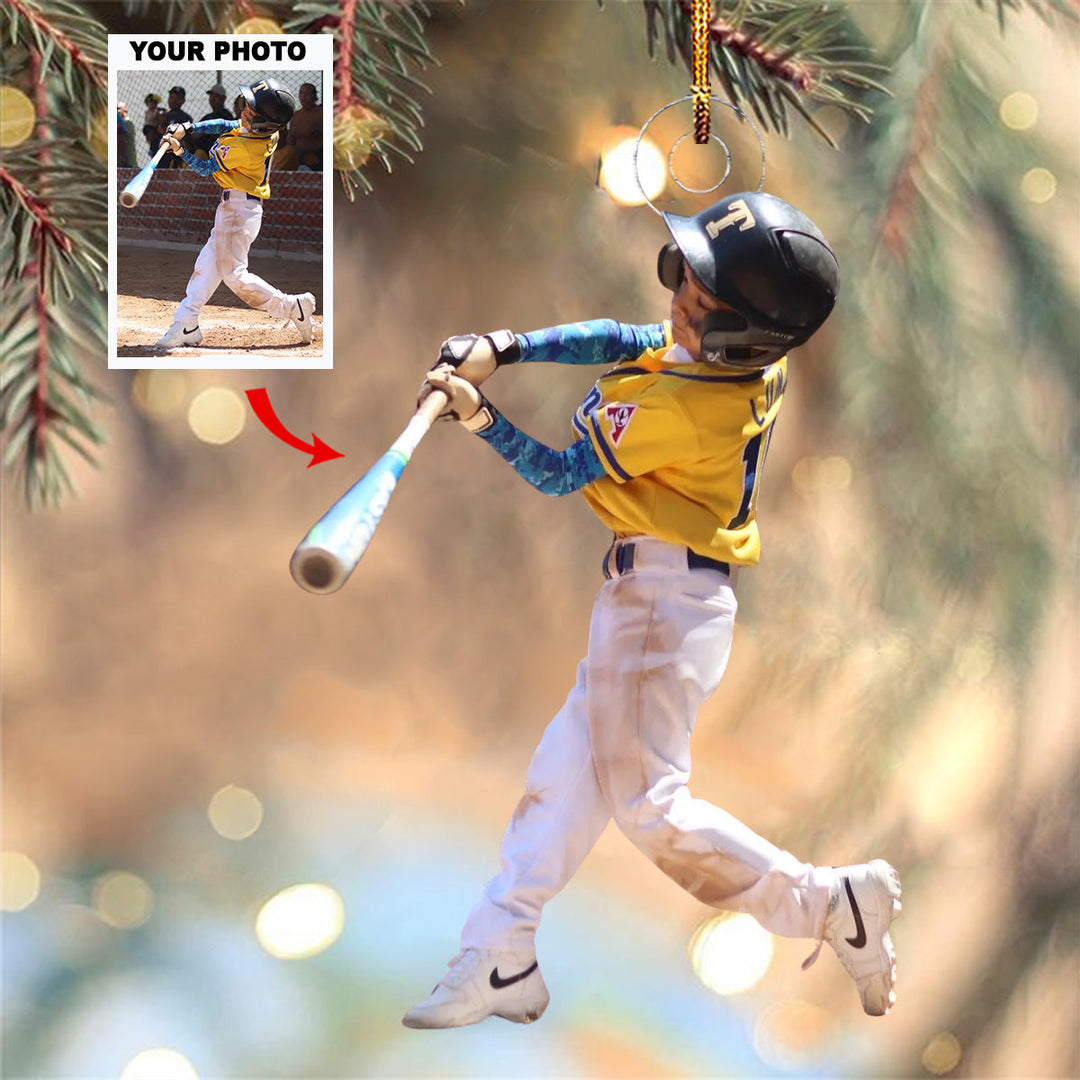 All-Star Cheer - Personalized Photo Mica Ornament - Gift For Baseball Lovers, Family Members, Friends