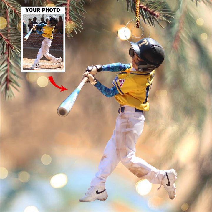 All-Star Cheer - Personalized Photo Mica Ornament - Gift For Baseball Lovers, Family Members, Friends