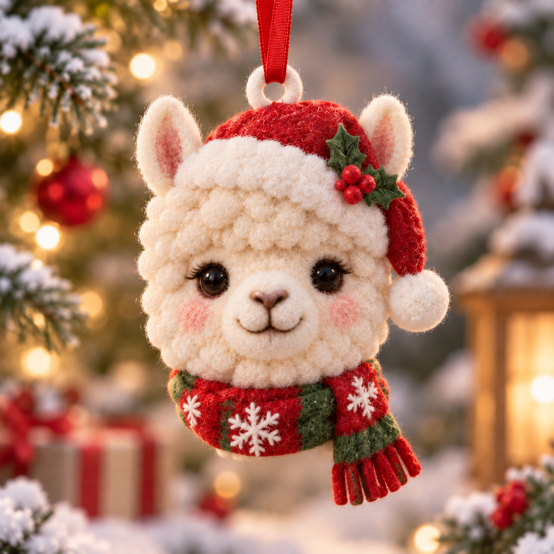 Alpaca Cute Face Mica Ornament NCU0TM107