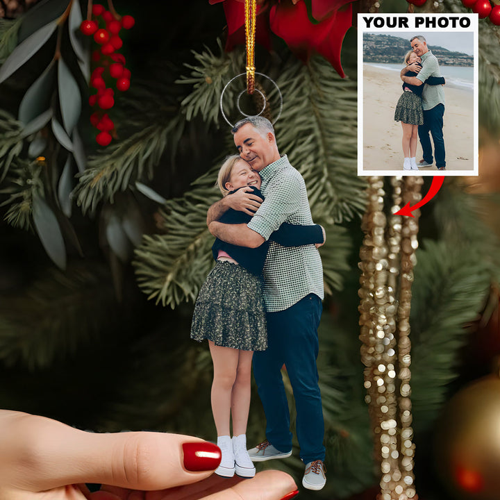 Always Here - Personalized Photo Mica Ornament - Christmas Gift For Family Members