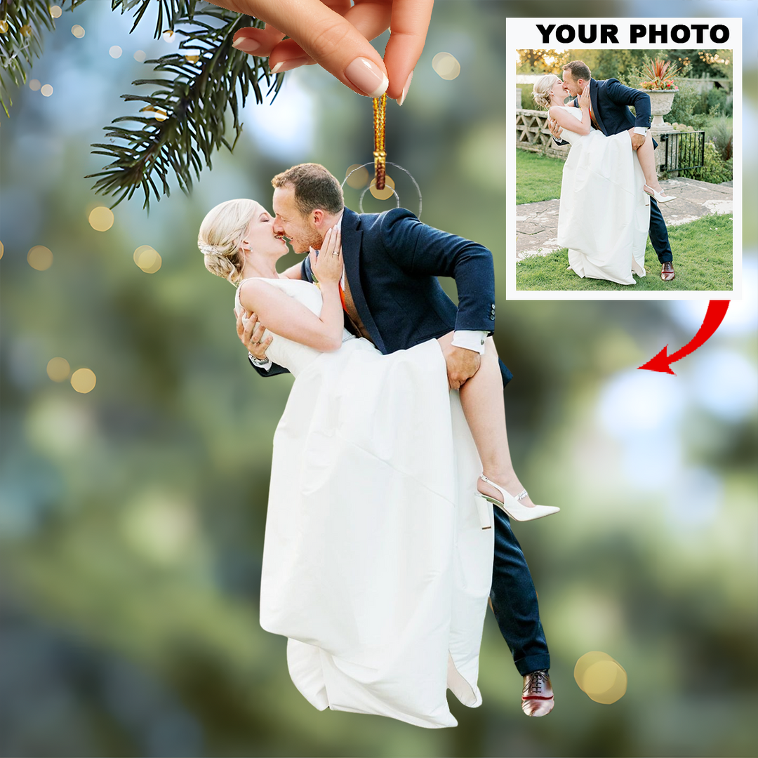 Always Together - Personalized Photo Mica Ornament - Christmas Gift For Family Members