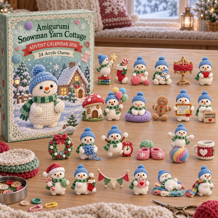 Amigurumi Snowman Yarn Cottage Advent Calendar 1
