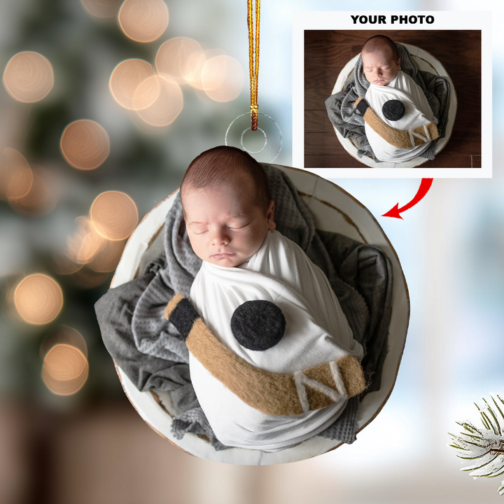 Angel Dream - Personalized Photo Mica Ornament - Christmas Gift For Family Members