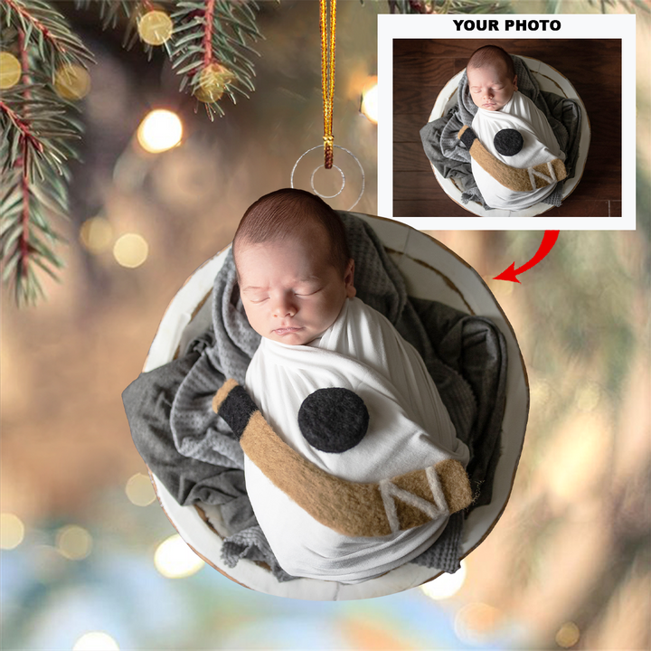 Angel Dream - Personalized Photo Mica Ornament - Christmas Gift For Family Members