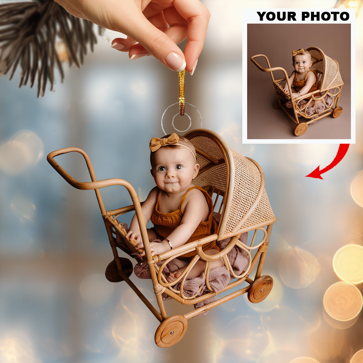 Angel Joy - Personalized Photo Mica Ornament - Christmas Gift For Family Members