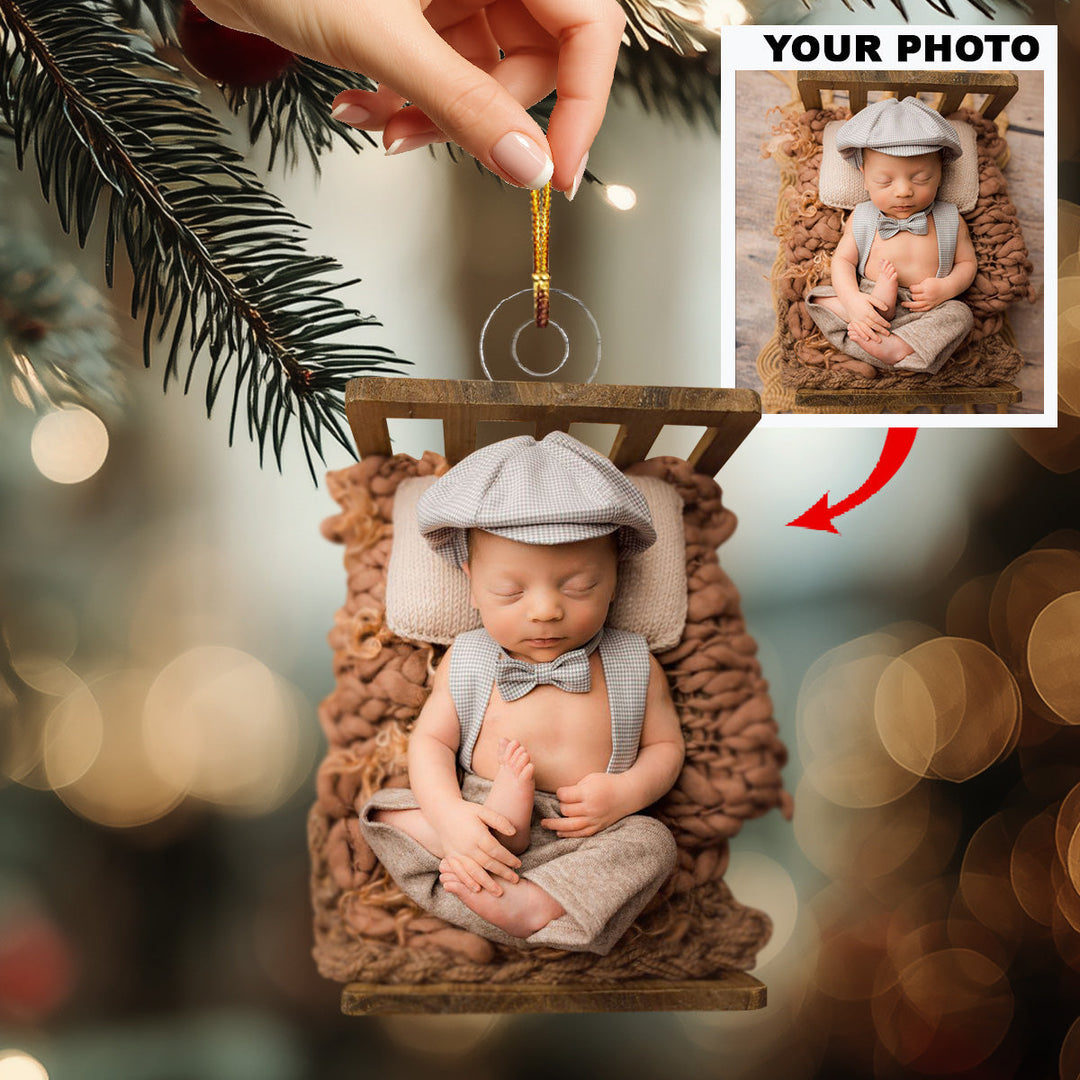 Angel Of My Heart - Personalized Photo Mica Ornament - Christmas Gift For Family Members