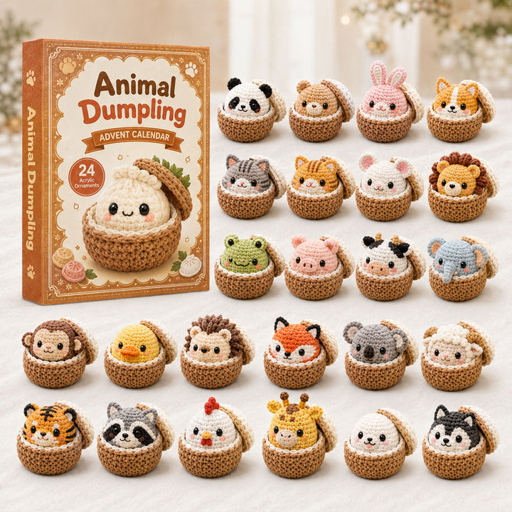 CHRISMAST KICKOFF 40% OFF - Animal Dumpling Advent Calendar 2026 - 24-Day Festive Countdown, Acrylic Charms Blind Box - Gift For Crochet Lovers AC0HA172
