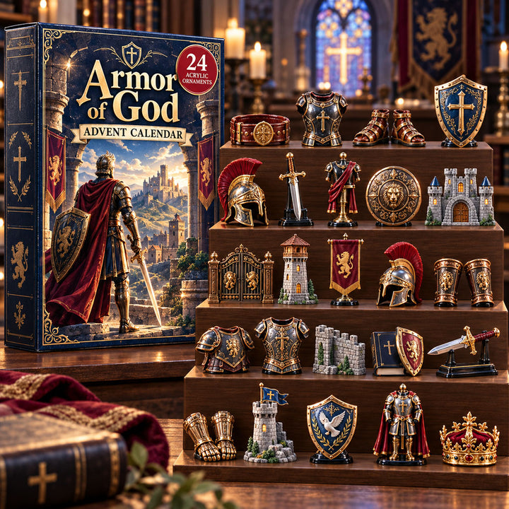 CHRISTMAS KICKOFF 40% OFF - Armor Of God Advent Calendar 2026 - 24-Day Festive Countdown, Acrylic Charms Blind Box - Gift For Christians AC0TH537