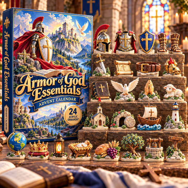 CHRISTMAS KICKOFF 40% OFF - Armor of God Essentials Advent Calendar 2026 - 24-Day Festive Countdown, Acrylic Charms Blind Box - Gift For Family, Friends AC0HA567