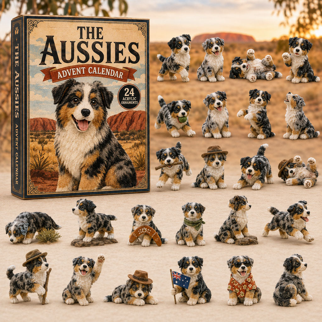 CHRISMAST KICKOFF 40% OFF - Aussie Dog Kingdom Advent Calendar 2026 - 24-Day Festive Countdown, Acrylic Charms Blind Box - Gift For Dog Lovers AC0TM099