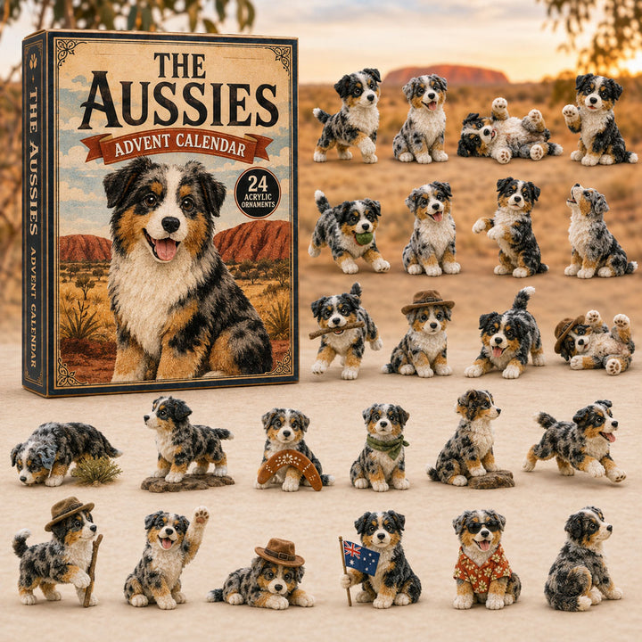 CHRISMAST KICKOFF 40% OFF - Aussie Dog Kingdom Advent Calendar 2026 - 24-Day Festive Countdown, Acrylic Charms Blind Box - Gift For Dog Lovers AC0TM099