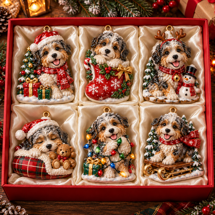 Aussiedoodle Christmas Acrylic Ornament Gift Set NCU0TH108