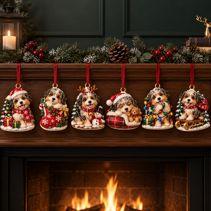 Aussiedoodle Christmas Acrylic Ornament Gift Set NCU0TH108