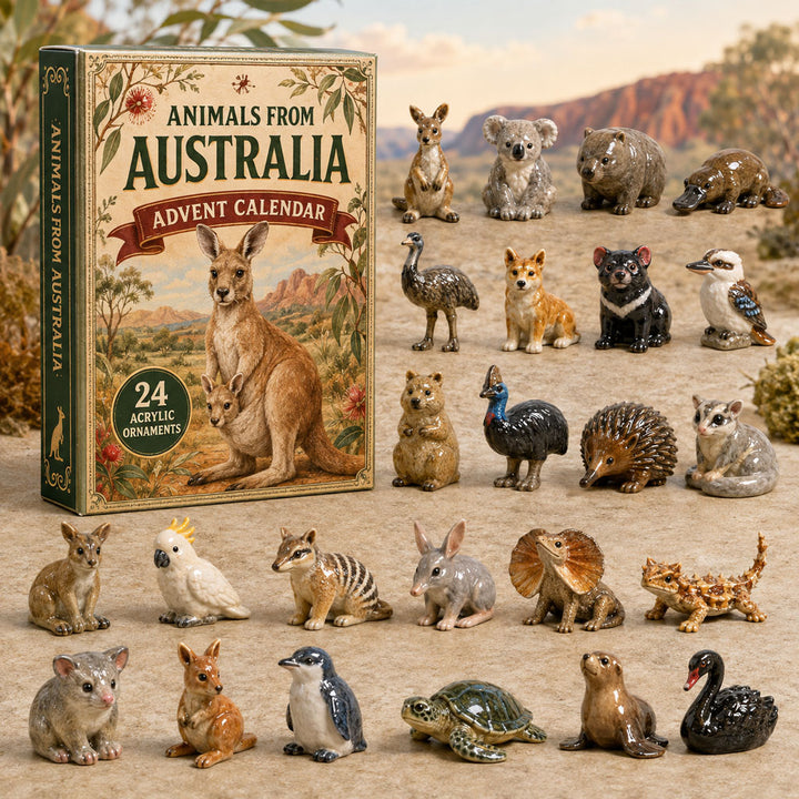 CHRISTMAS KICKOFF 40% OFF - Australian Animals World Advent Calendar 2026 - 24-Day Festive Countdown, Acrylic Charms Blind Box - Gift For Animal Lovers AC0TM199
