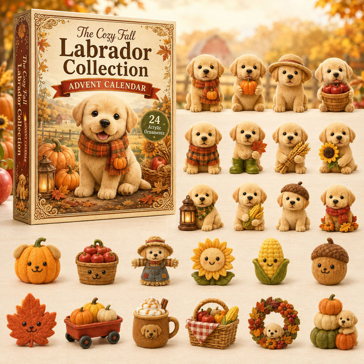 CHRISTMAS KICKOFF 40% OFF - Autumn Labrador Advent Calendar 2026 - 24-Day Festive Countdown, Acrylic Charms Blind Box - Gift For Labrador Lovers AC0TH030