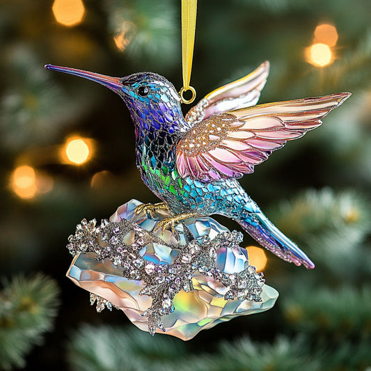 Azure Hummingbird Mica Ornament NCU0NT048