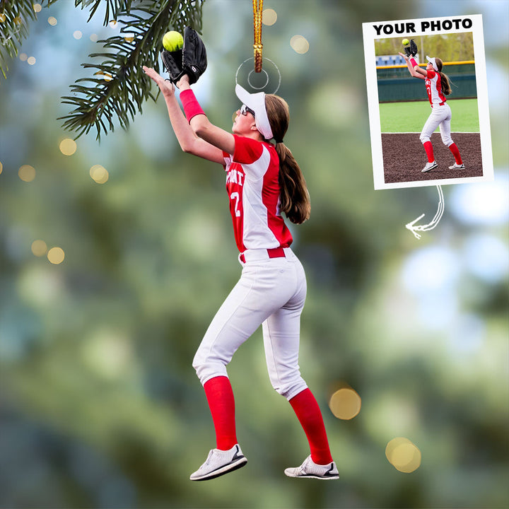 Baseball Star - Personalized Photo Mica Ornament - Christmas Gift For Baseball Players, Baseball Lovers