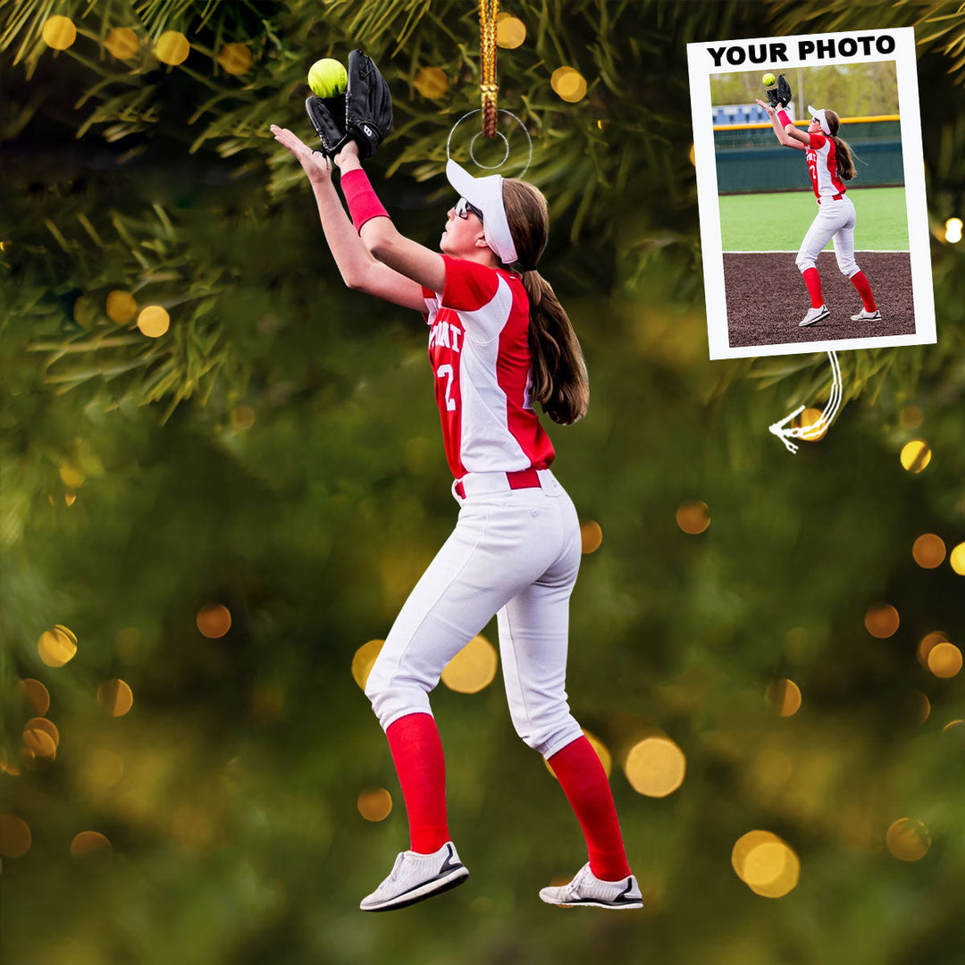 Baseball Star - Personalized Photo Mica Ornament - Christmas Gift For Baseball Players, Baseball Lovers