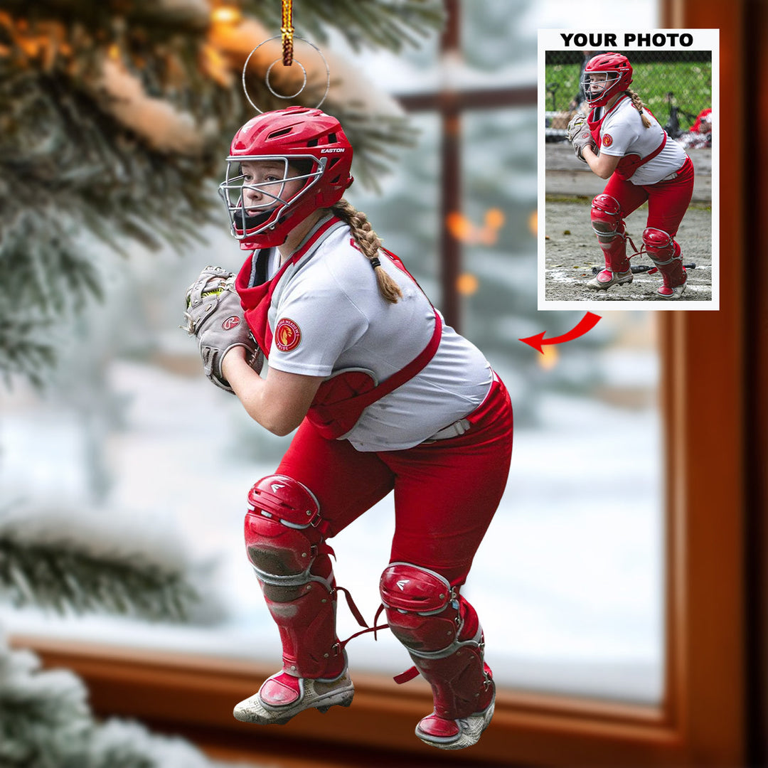 Base Stealer - Personalized Photo Mica Ornament - Christmas Gift For Baseball Players, Baseball Lovers