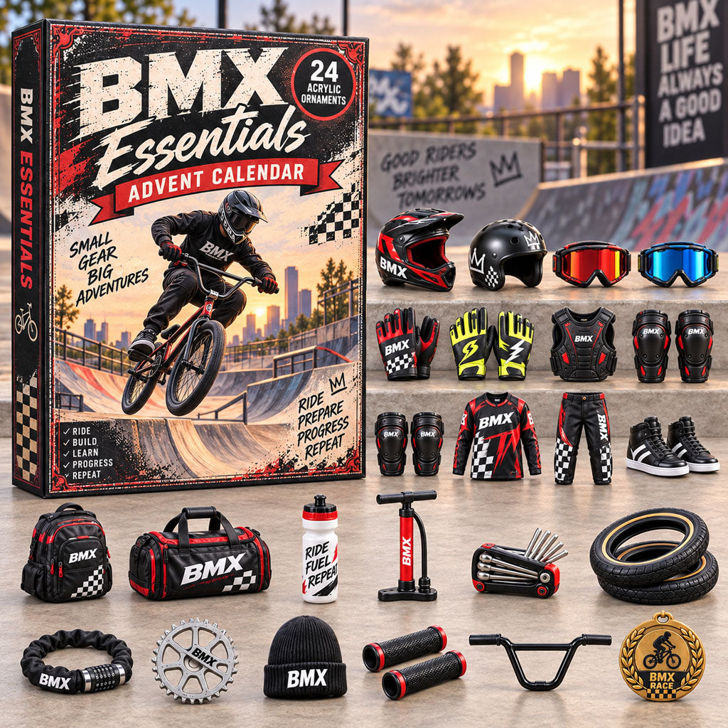 CHRISTMAS KICKOFF 40% OFF - BMX Essentials Advent Calendar 2026 - 24-Day Festive Countdown, Acrylic Charms Blind Box - Gift For BMX Lovers AC0NT292