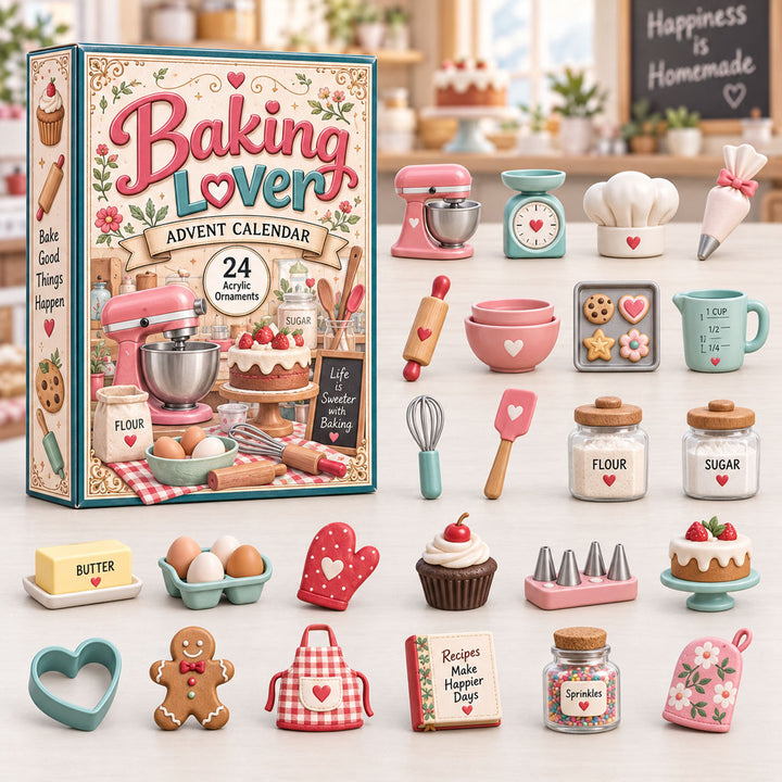 CHRISTMAS KICKOFF 40% OFF - Baking Lover Advent Calendar 2026 - 24-Day Festive Countdown, Acrylic Charms Blind Box - Gift For Baking Lovers AC0HA271