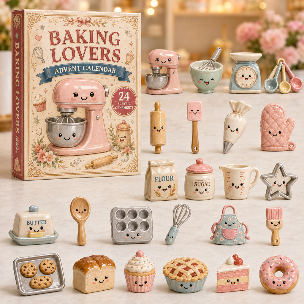 CHRISTMAS KICKOFF 40% OFF - Baking Lovers Tools Advent Calendar 2026 - 24-Day Festive Countdown, Acrylic Charms Blind Box - Gift For Baking Lovers AC0TM079