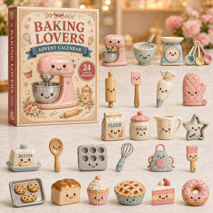 CHRISTMAS KICKOFF 40% OFF - Baking Lovers Tools Advent Calendar 2026 - 24-Day Festive Countdown, Acrylic Charms Blind Box - Gift For Baking Lovers AC0TM079