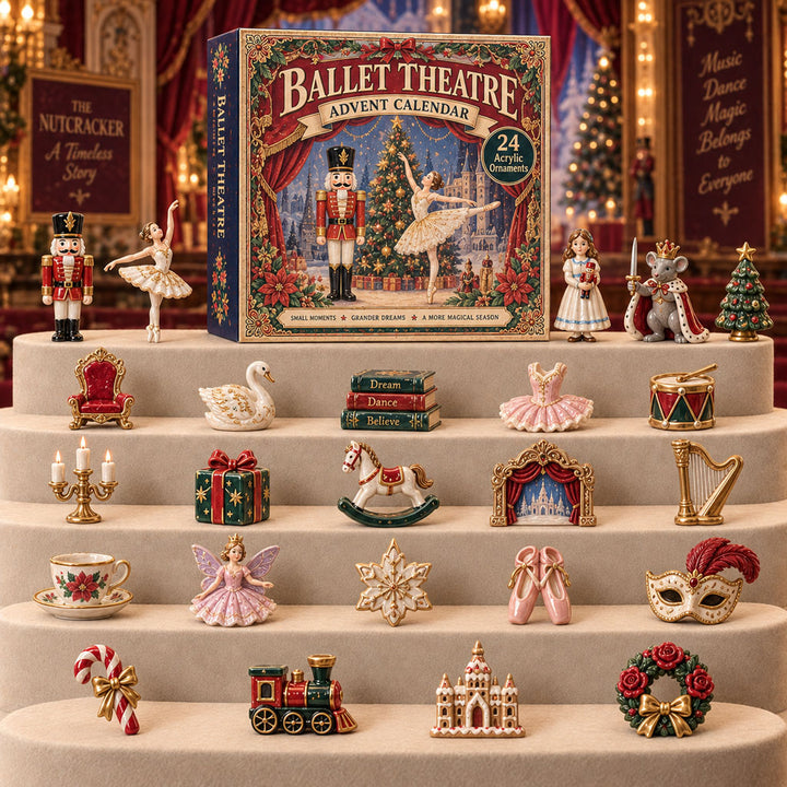 CHRISTMAS KICKOFF 40% OFF - Ballet Theatre Advent Calendar 2026 - 24-Day Festive Countdown, Acrylic Charms Blind Box - Gift For Theatre Lovers AC0TM302