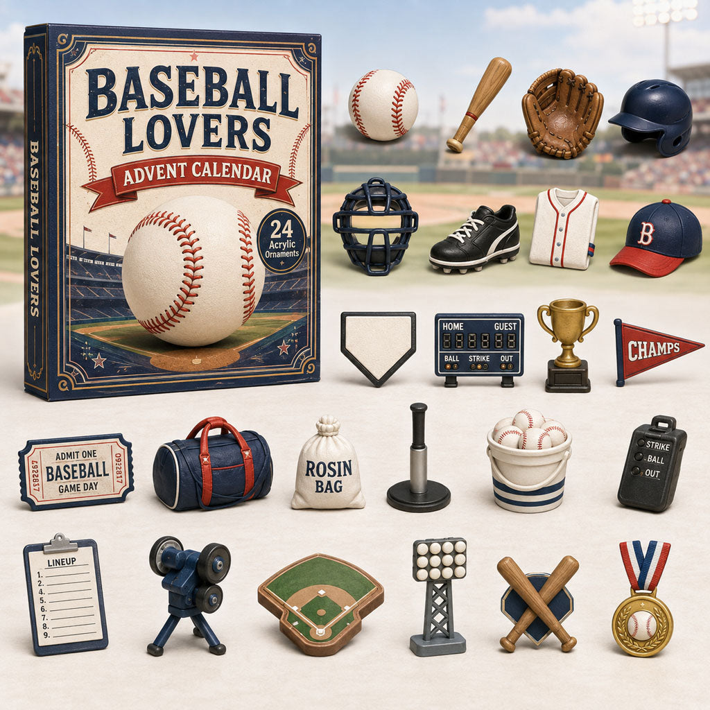 CHRISTMAS KICKOFF 40% OFF - Baseball Lovers Gear Advent Calendar 2026 - 24-Day Festive Countdown, Acrylic Charms Blind Box - Gift For Baseball Lovers AC0TM085