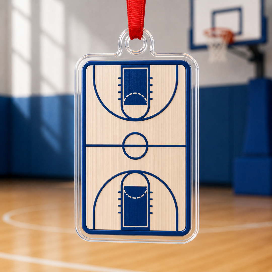 Basketball Full Court Mica Ornament NCU0HA059