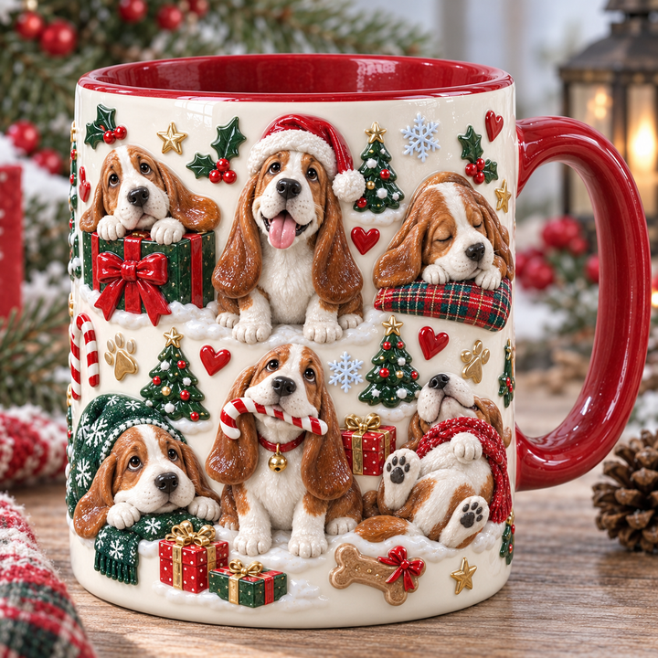 Merry Paws Christmas Accent Mug - Christmas Gift For Dog Lovers