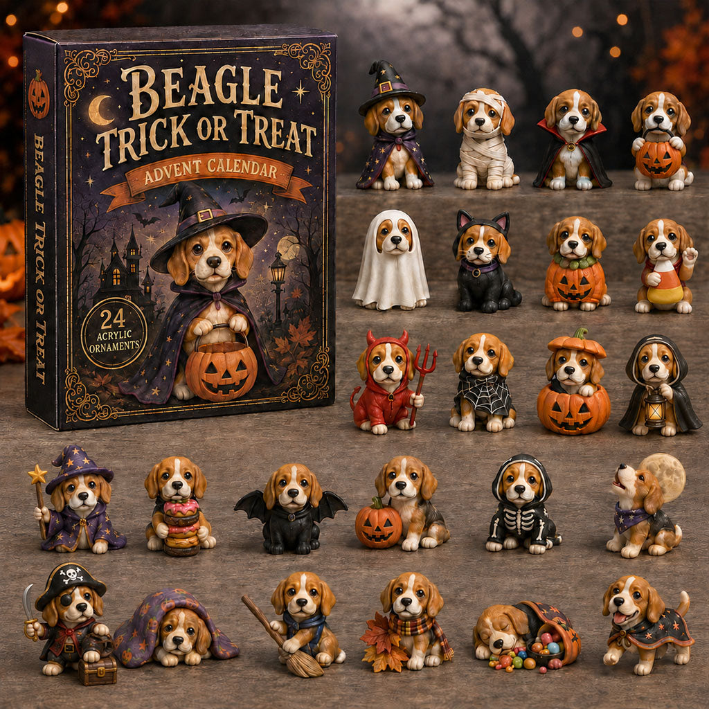 HALLOWEEN KICKOFF 40% OFF - Beagle Trick Or Treat Advent Calendar 2026 - 24-Day Festive Countdown, Acrylic Charms Blind Box - Gift For Beagle Lovers AC0NT127