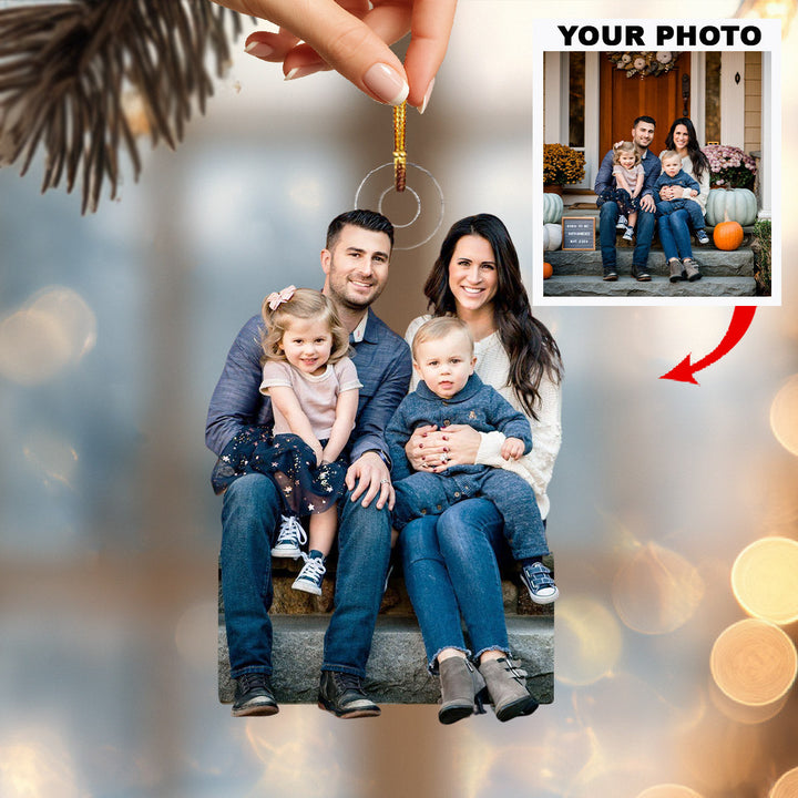 Beloved Togetherness - Personalized Photo Mica Ornament - Christmas Gift For Family Members
