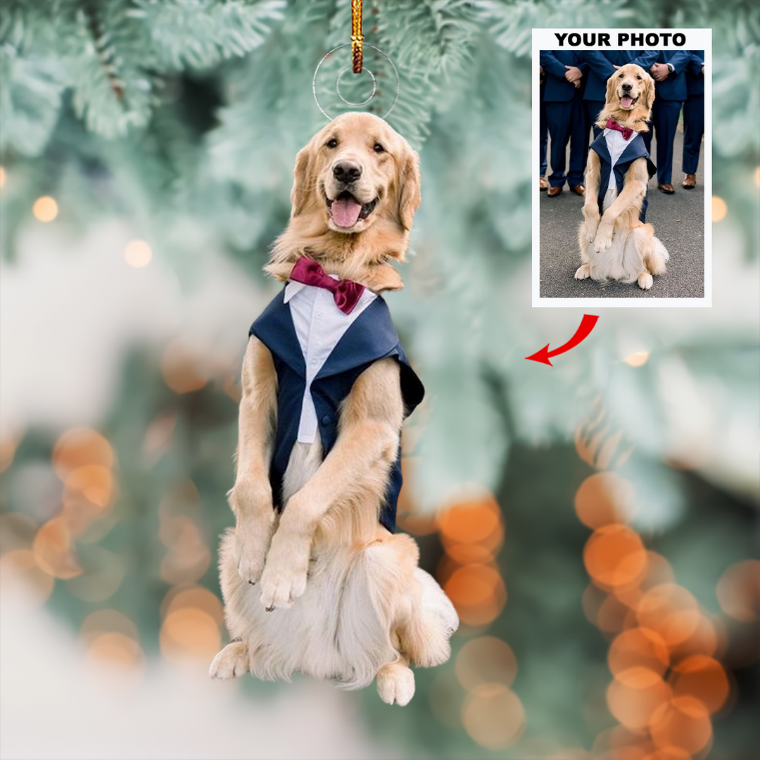 Best Dog - Personalized Photo Mica Ornament - Gift For Dog Lovers, Dog Owners, Family Members