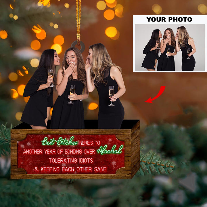 Personalized Photo Mica Ornament - Gift for Friends - Besties Celerating ACEO001 UPL0LK001