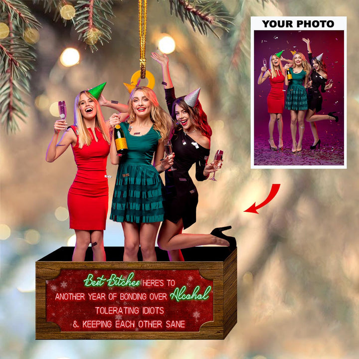 Personalized Photo Mica Ornament - Gift for Friends - Besties Celerating ACEO001 UPL0LK001