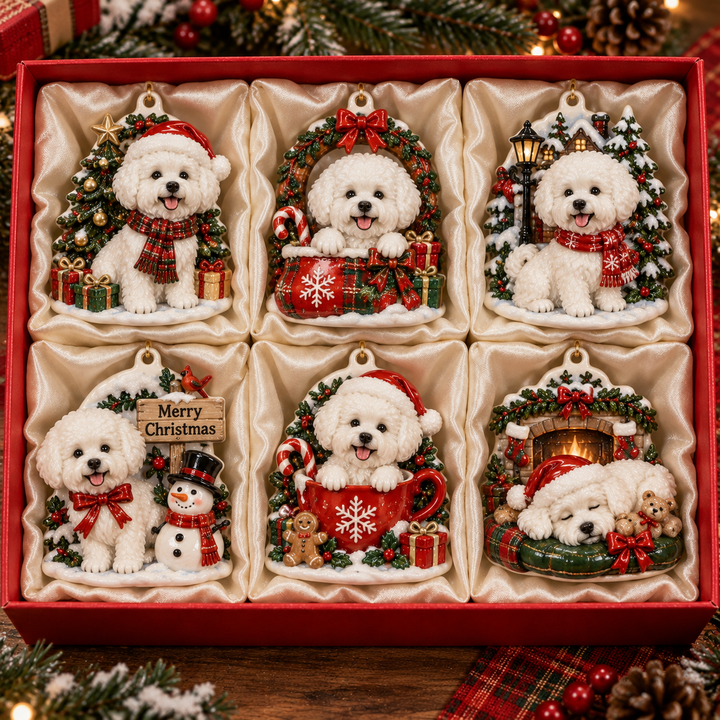 Bichon Frise Christmas Ornament Gift Set NCU0HA120