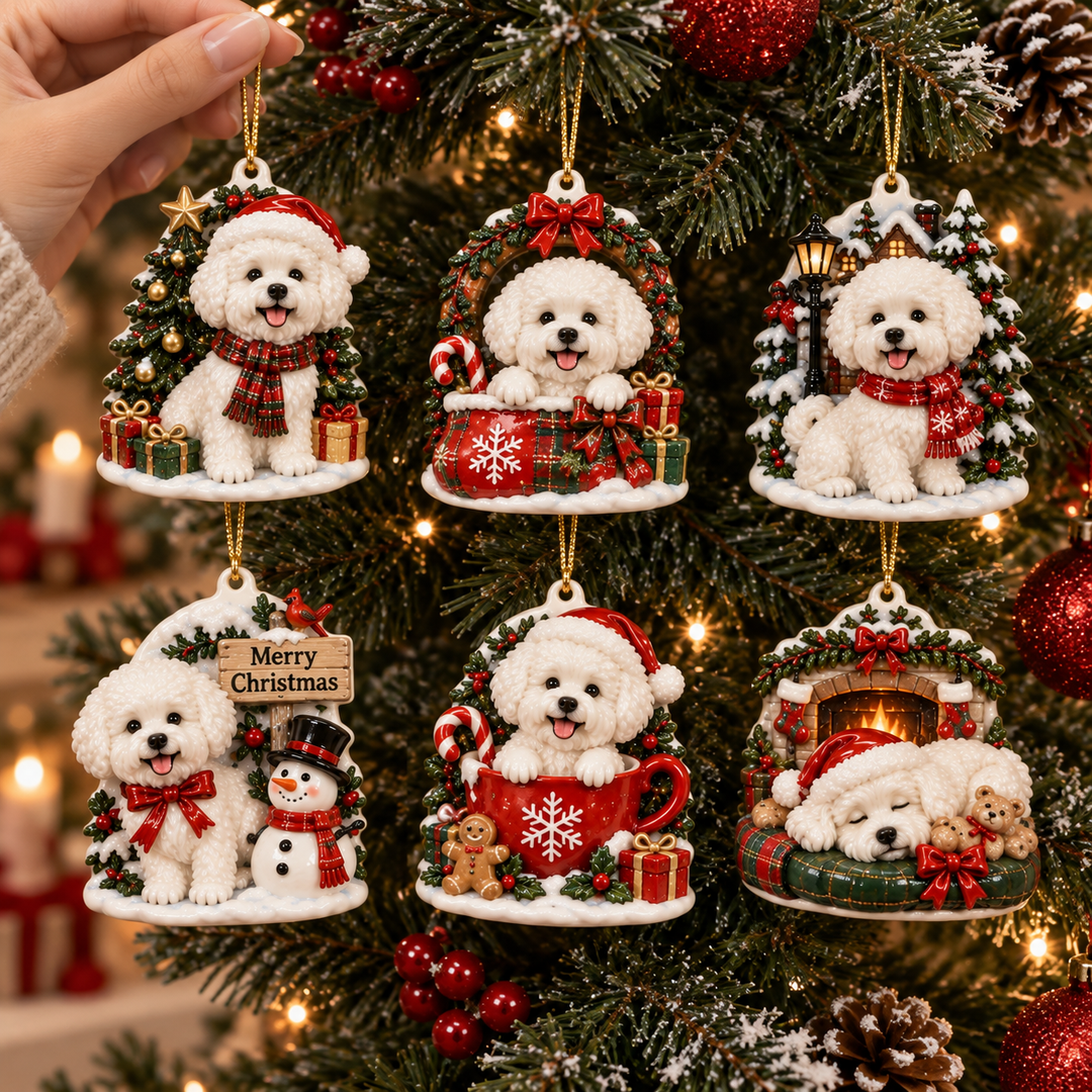 Bichon Frise Christmas Ornament Gift Set NCU0HA120