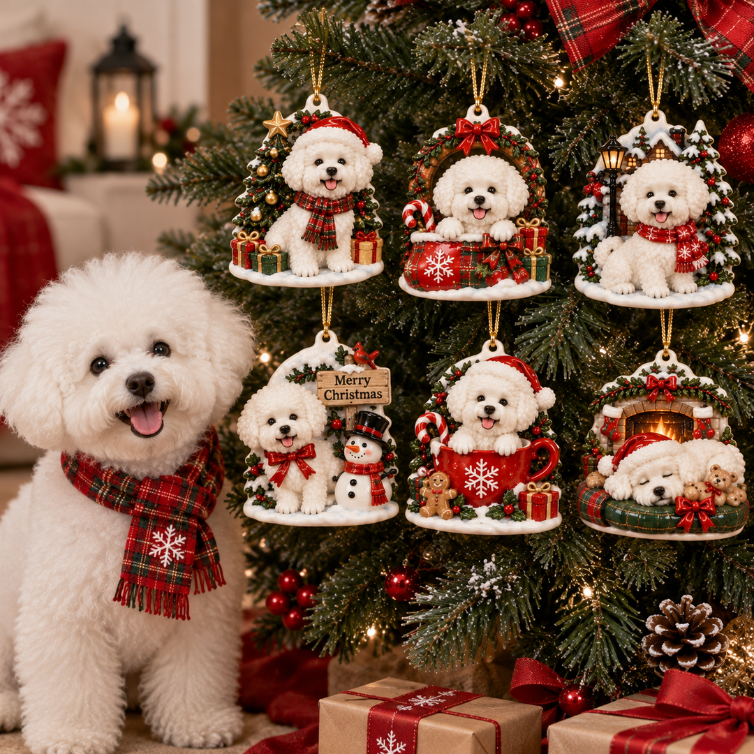 Bichon Frise Christmas Ornament Gift Set NCU0HA120