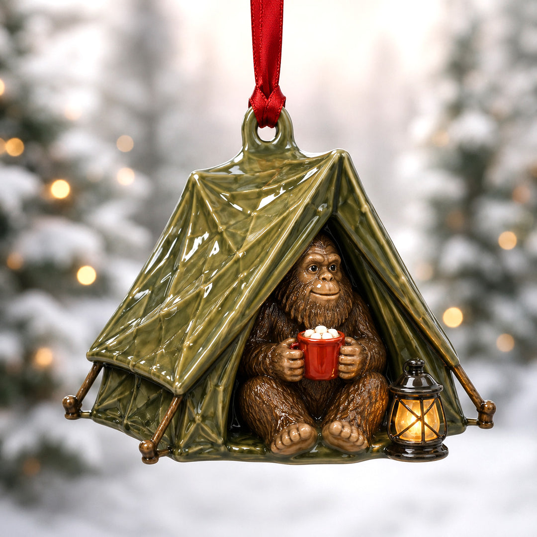 Big Foot Cozy Tent Mica Ornament NCU0HT072