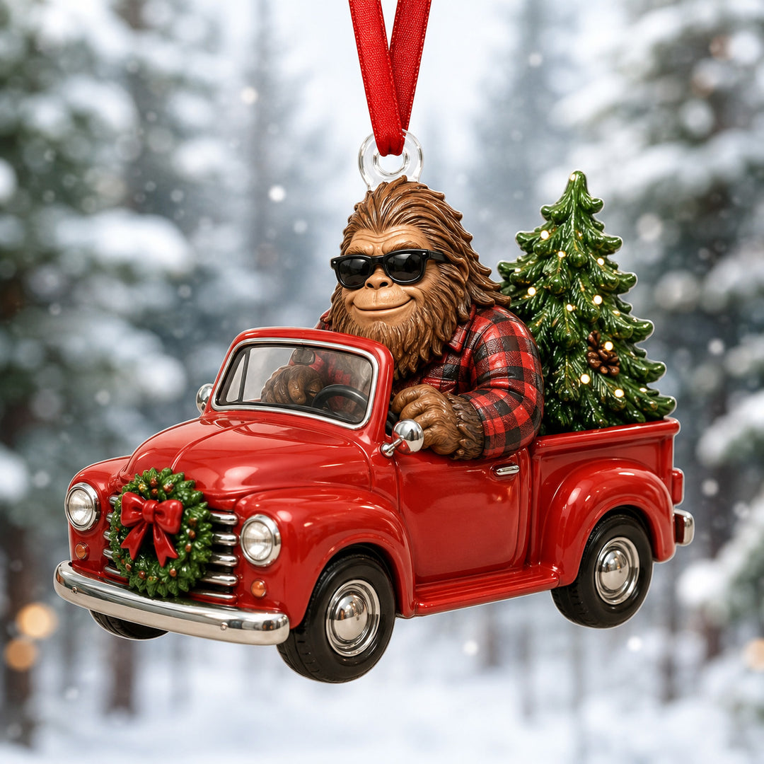 Big Foot Truck Mica Ornament NCU0HT071