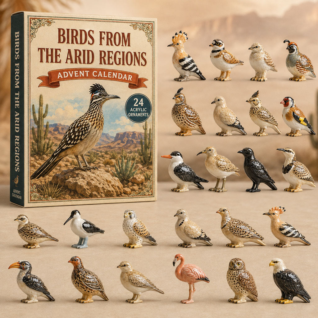 CHRISTMAS KICKOFF 40% OFF - Birds From The Arid Regions Advent Calendar 2026 - 24-Day Festive Countdown, Acrylic Charms Blind Box - Gift For Bird Lovers AC0TM217