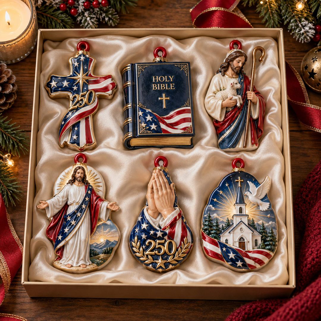 Blessed America Acrylic Ornament Gift Set NCU0HT156