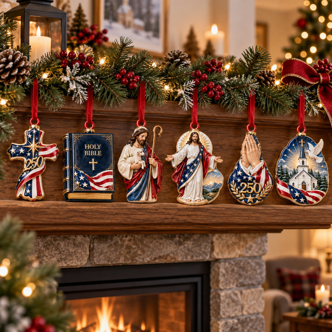 Blessed America Acrylic Ornament Gift Set NCU0HT156
