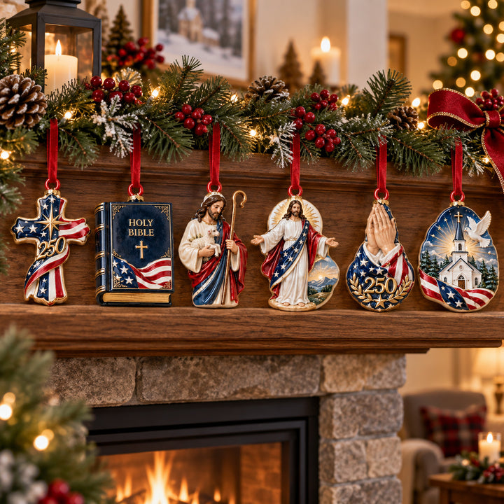 Blessed America Acrylic Ornament Gift Set NCU0HT156