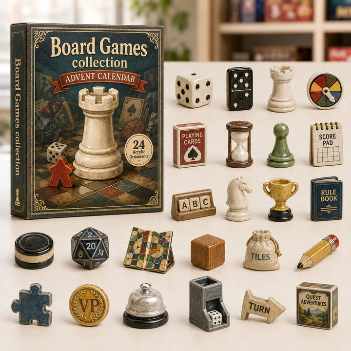 CHRISMAST KICKOFF 40% OFF - Board Games Kingdom Advent Calendar 2026 - 24-Day Festive Countdown, Acrylic Charms Blind Box - Gift For Board Games Lovers AC0TH058